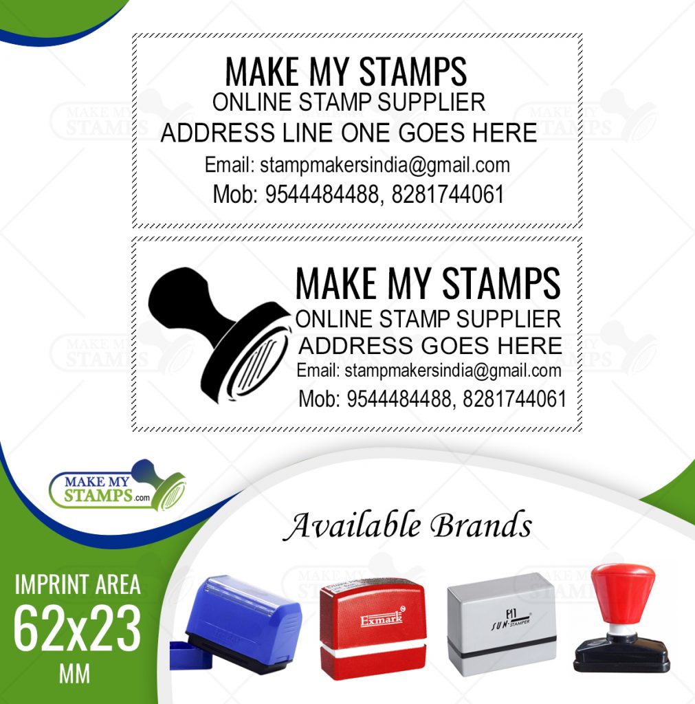 Address Stamp / Address stamp with Logo / 5 lines Rubber stamp Online