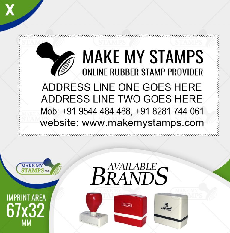 Address Stamp / Address stamp with Logo / 6 lines Rubber stamp Online