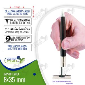 Pen Stamp, Pen with Rubber Stamp