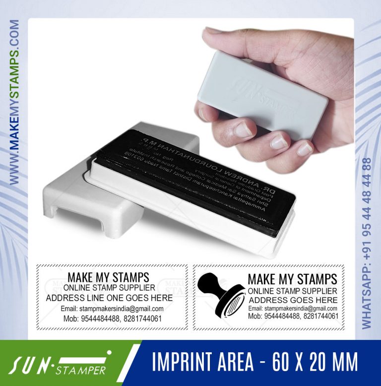 pocket address stamp