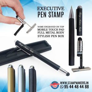 Personalized Pen Stamp / Name Engraved Pen Stamp